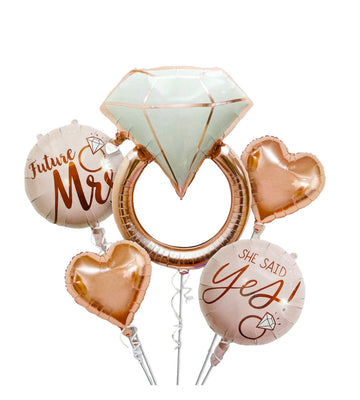 Mr And Mrs 5 Piece Theme Foil Balloon