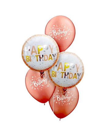 Happy Birthday 5 Piece Foil/Latex Balloon Bouquet