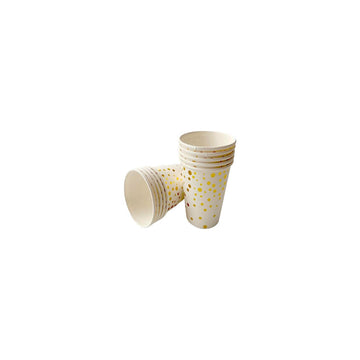 White Polka Dot Paper Cups