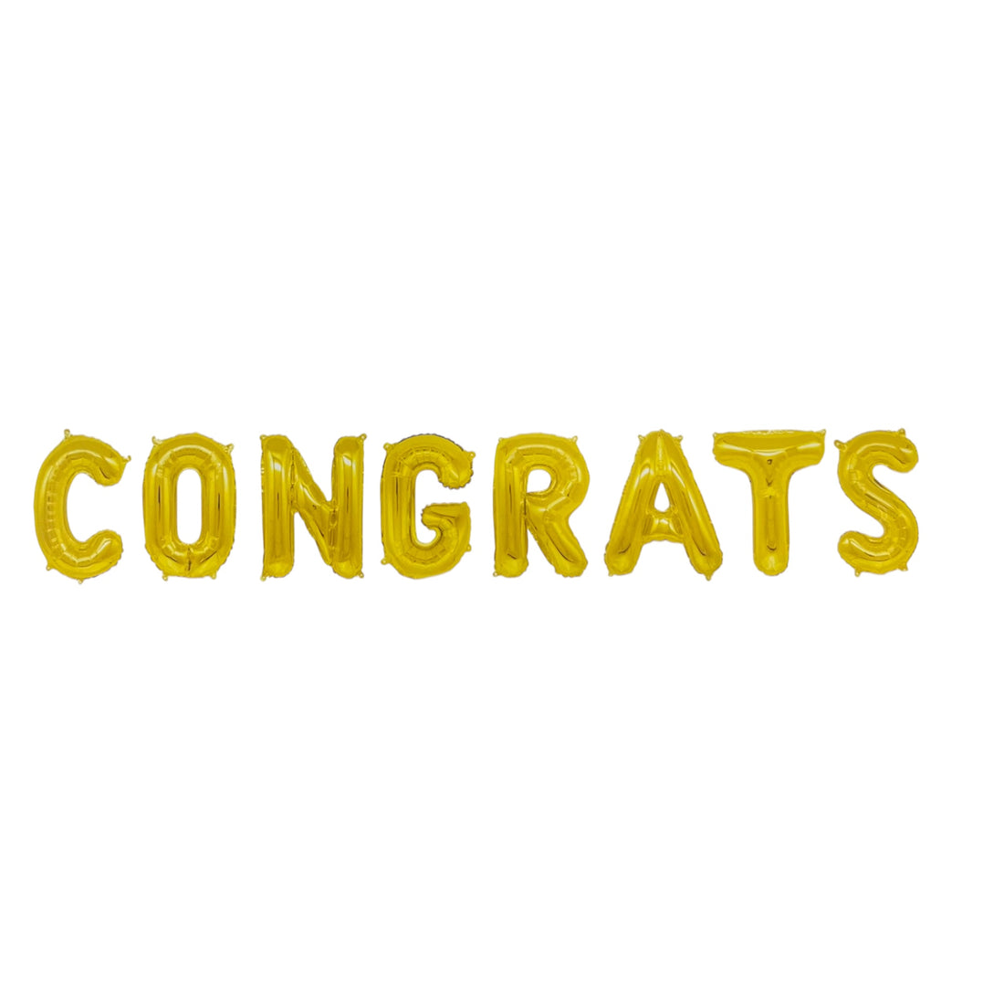Gold Congrats foil balloon banner for party decorations by party supplies hub