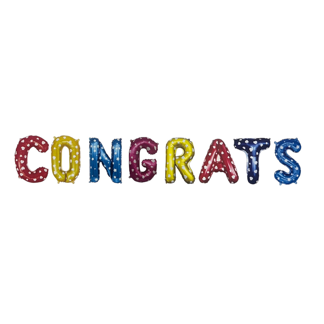 Gold Congrats foil balloon banner for party decorations by party supplies hub