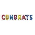 Multi color Congrats foil balloon banner 