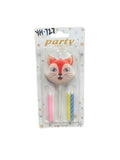 Fox birthday cake candle for birthday parties by party supplies hub