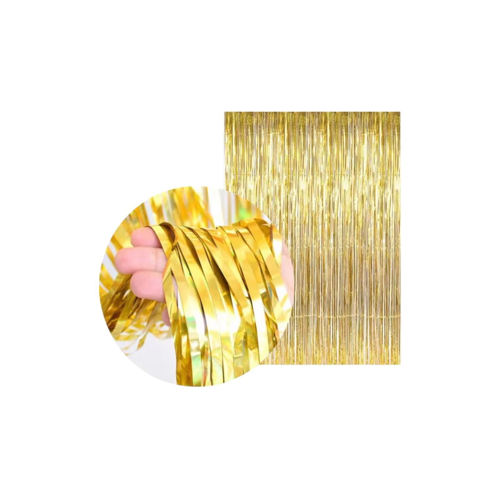 Gold Frill curtain for birthday decorations