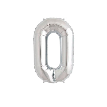 32" Number Foil 0-9-Silver