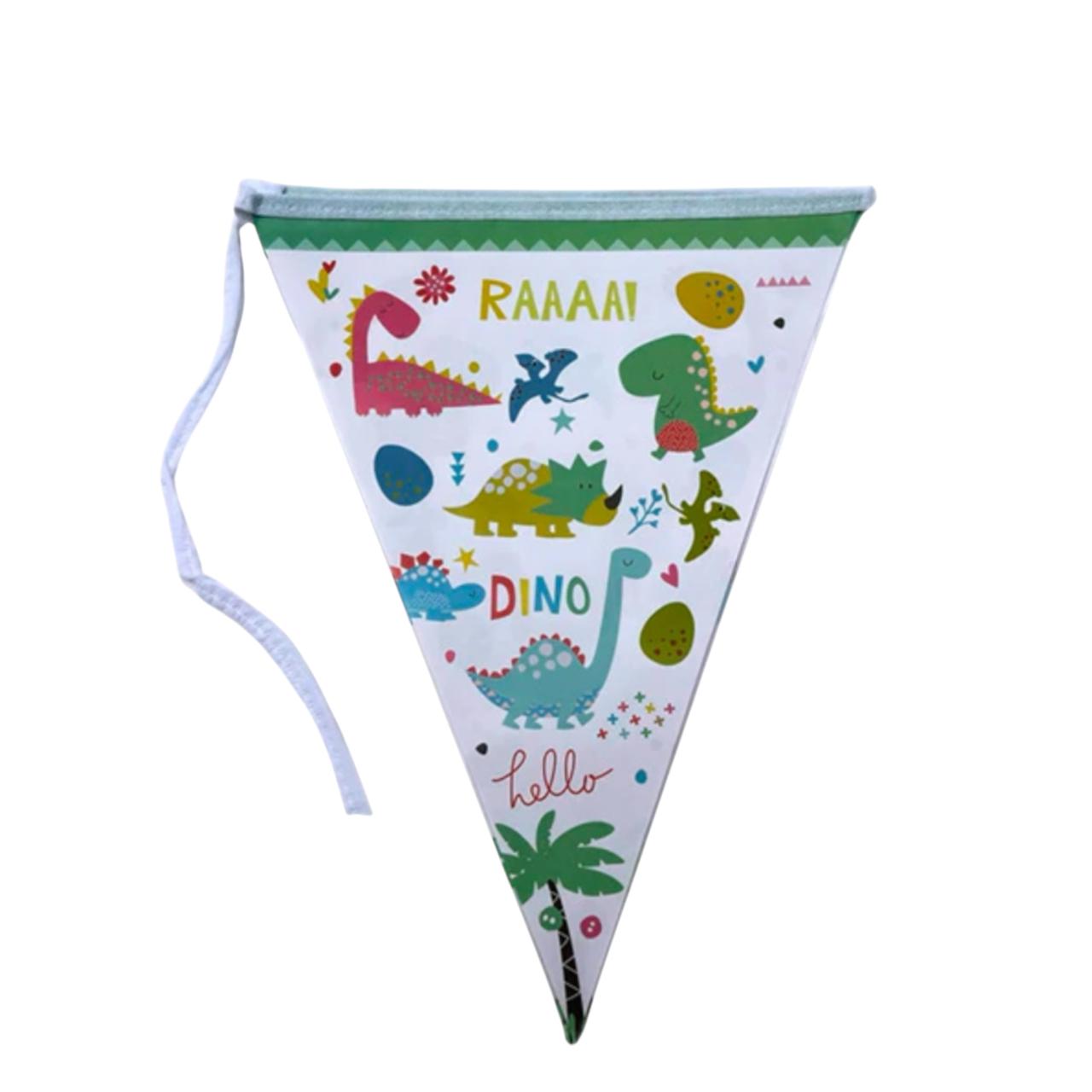 Dino Theme Paper Flag
