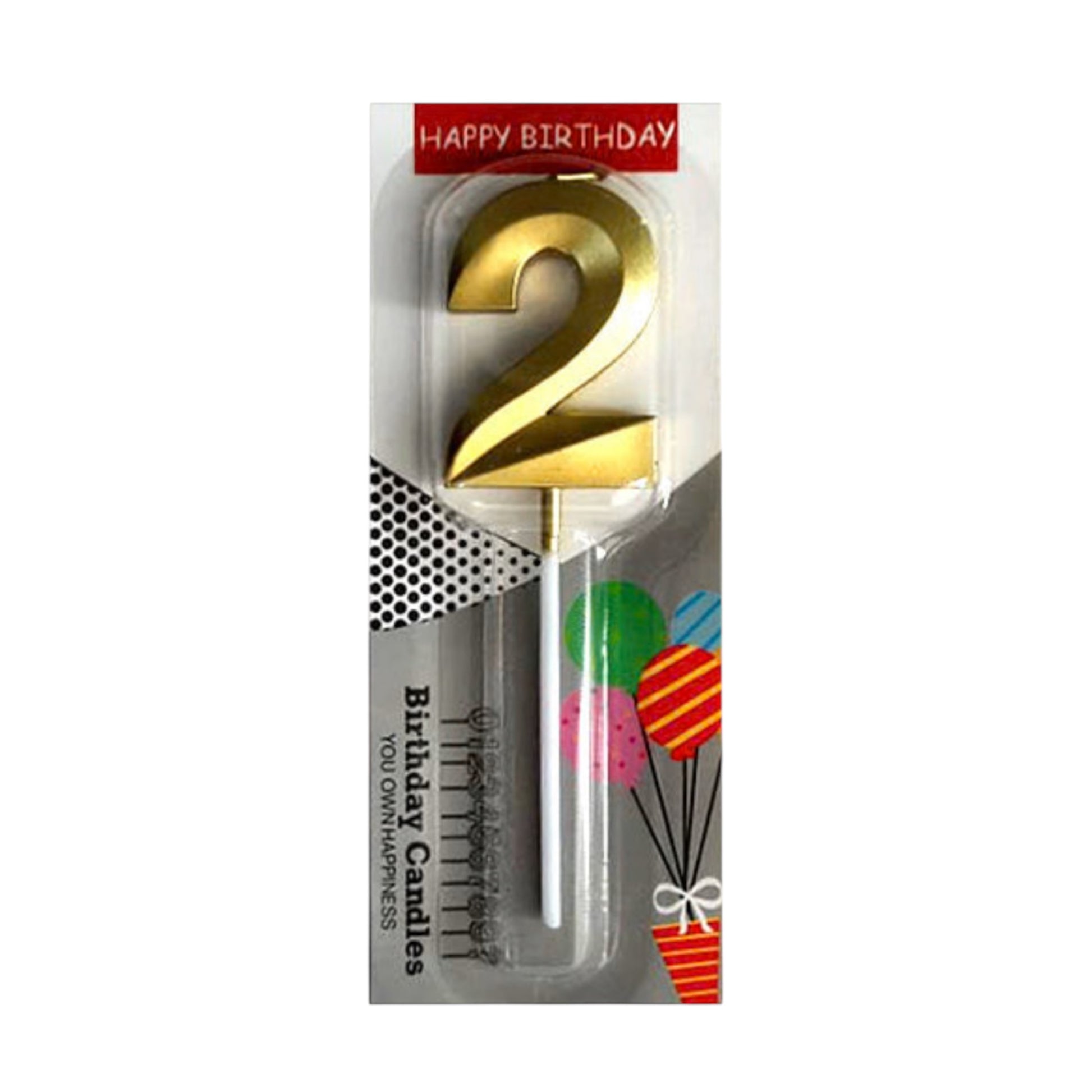 Golden number birthday cake candle for birthday parties by party supplies hub