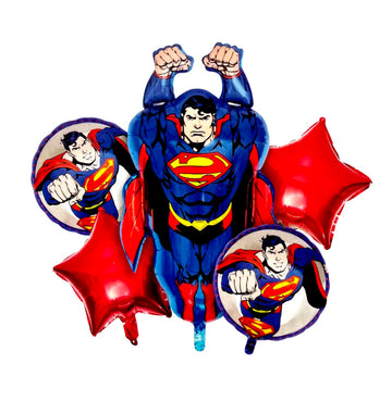 Superman Shaped 5 Piece Theme Foil Balloon