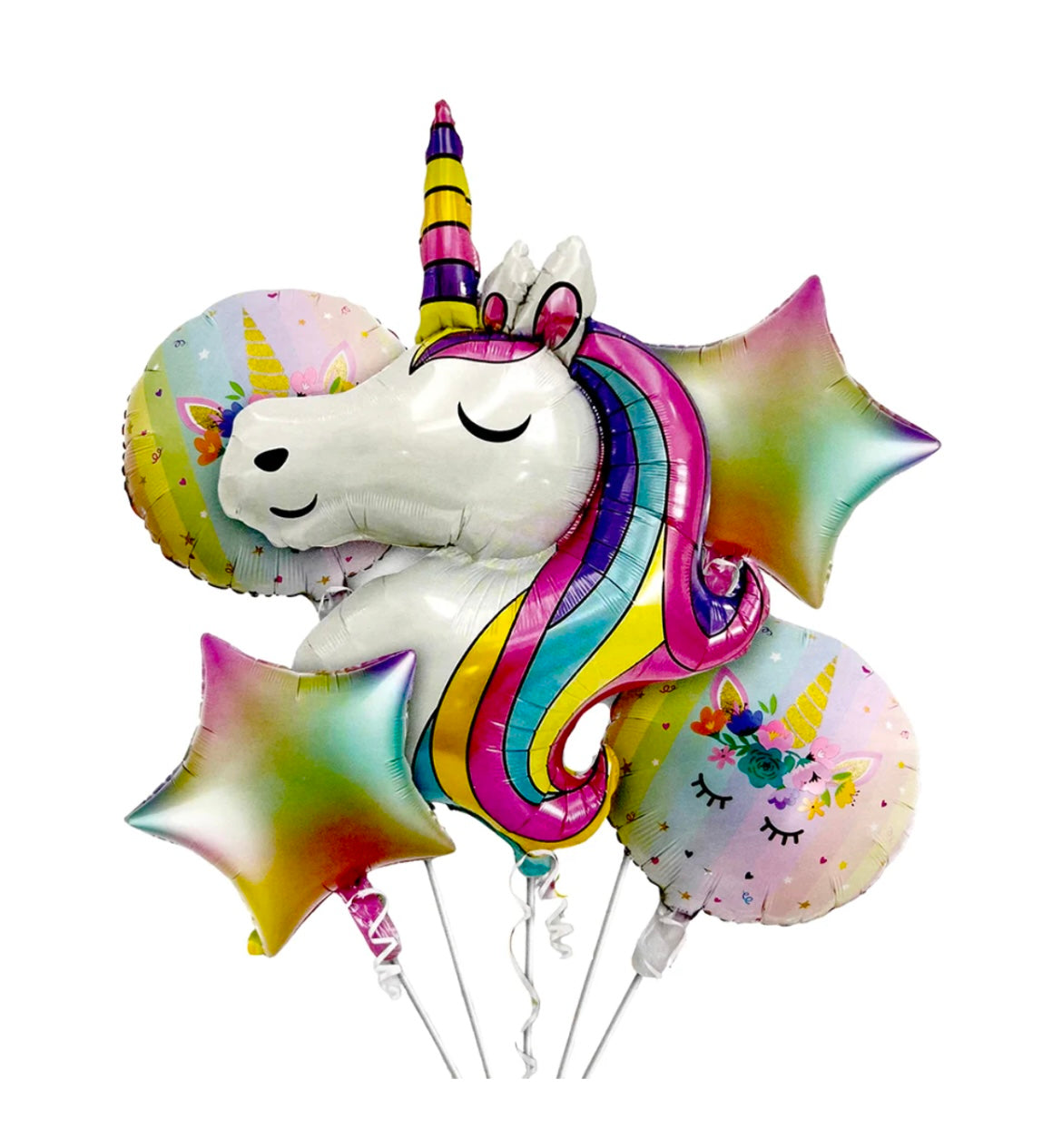 Premium Unicorn 5 Piece Theme Foil Balloon