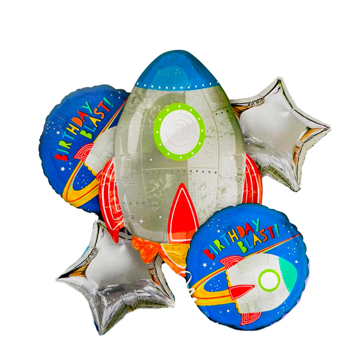 Rocket 5 Piece Theme Foil Balloon