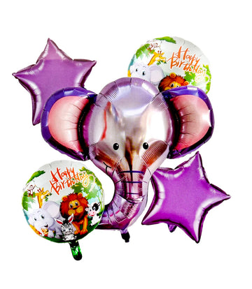 Elephant Shaped 5 Piece Theme Foil balloon