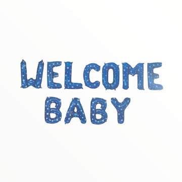 Welcome Baby Foil Banner-Blue