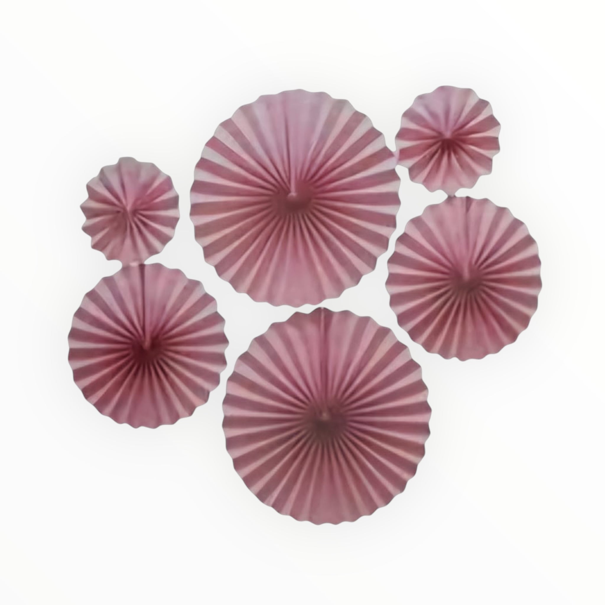 Paper Fan 6 Pieces-Pink