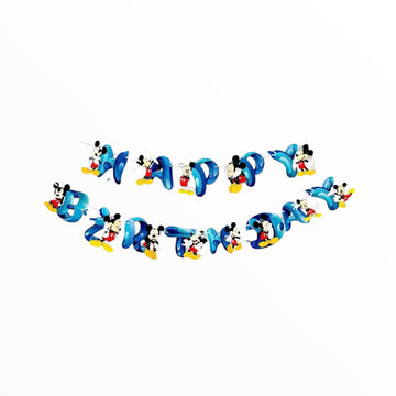 Mickey Mouse Theme Birthday Wall banner
