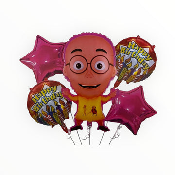 Patlu Shaped 5 Piece Theme Foil Balloon