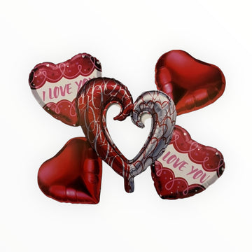 Love Heart 5 Piece Theme Foil Balloon
