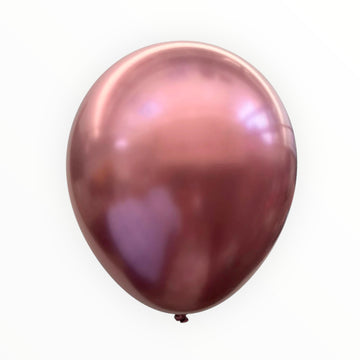 10" Chrome Latex Balloons [50Pcs]-Rose Gold