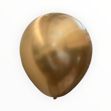 10" Chrome Latex Balloons [50Pcs]-Golden